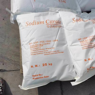 Citrate de sodium de qualité alimentaire Formule moléculaire C6H5Na3O7 Na3C6H5O7