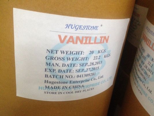 Vanilline de qualité alimentaire C8H8O3 CAS 121-33-5 Méthode de stockage normale